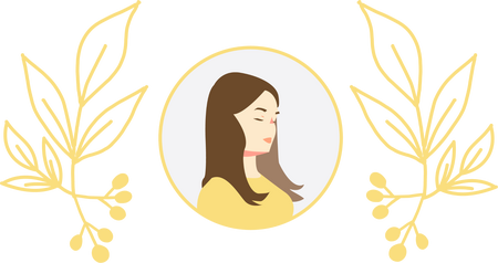 Logo of artist and flowers